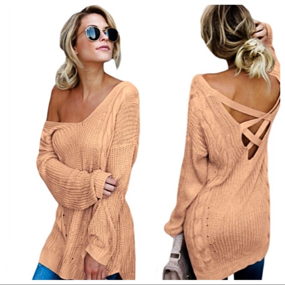 Colima couture Sweaters - 😍LAST ONE SMALL Cross Back Khaki Sweater!😍